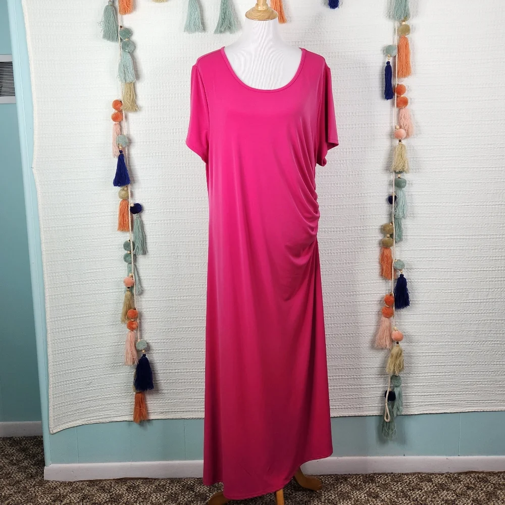 Lane Bryant Ruched Jersey Midi Dress